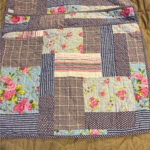 4 Quilted Standard Size Pillow Shams Floral Striped Pattern 20 X 26 By Ruvanti